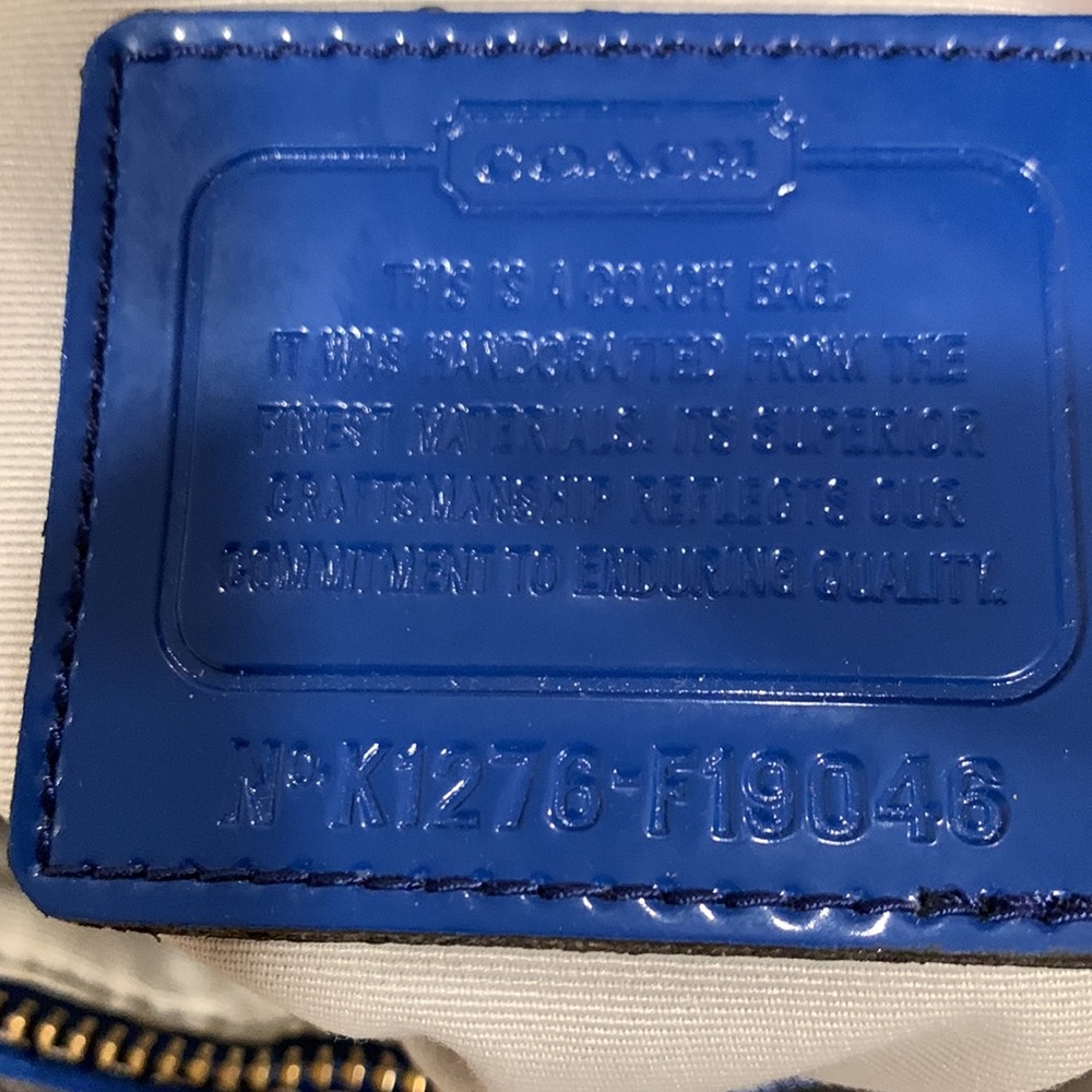 Coach Brown and Blue Signature Tote - Picture 13 of 15